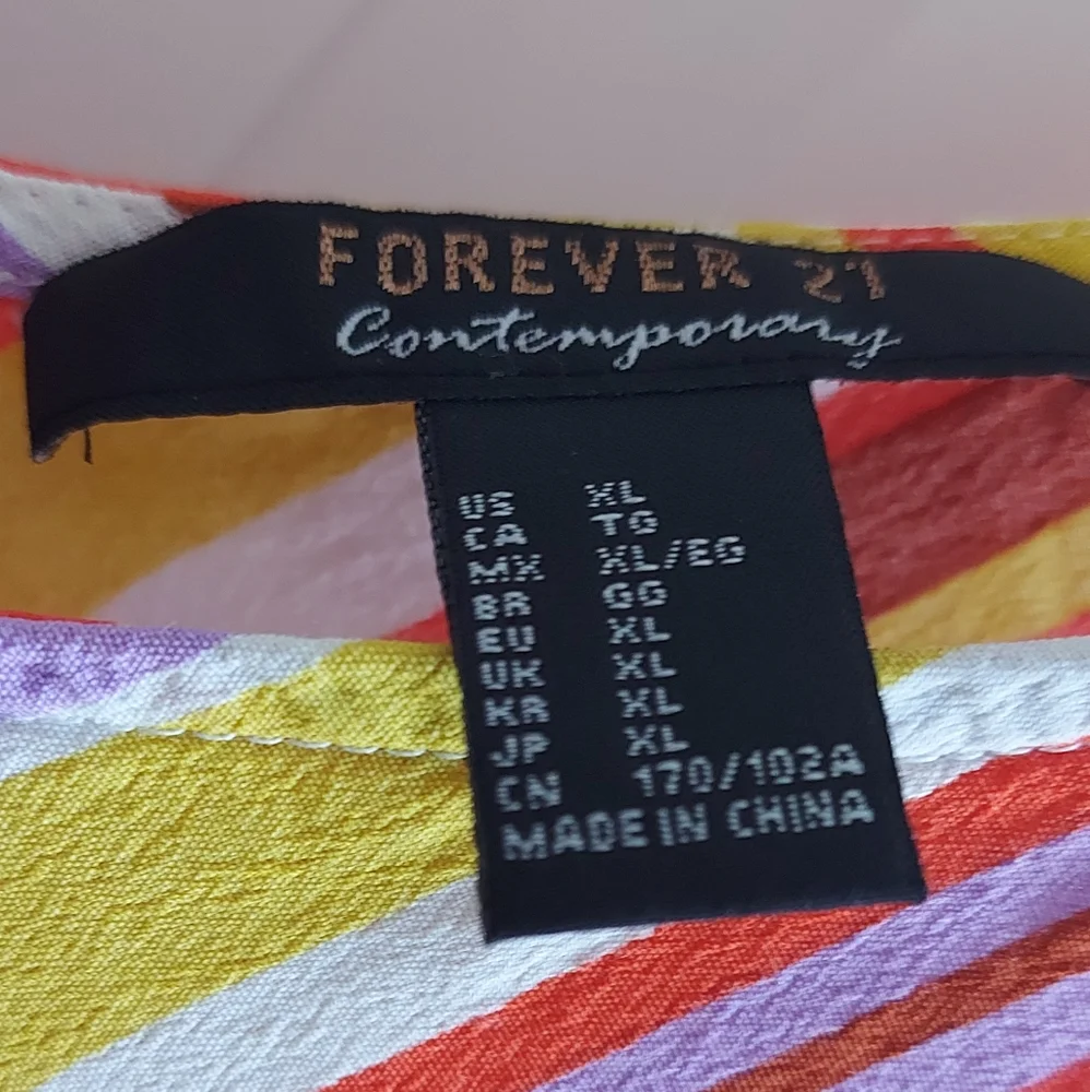 Forever 21 Multicolor Striped Top - Picture 2 of 2